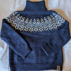 Handknit wool turtleneck